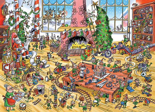 DoodleTown: Elves at Work by Dave Whamond, 1000 Piece Random Cut Puzzle