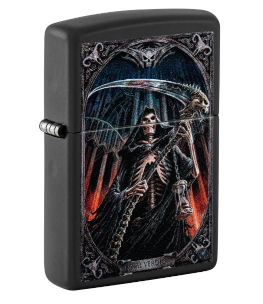 Zippo Lighter: Anne Stokes Grim Reaper - Black Matte