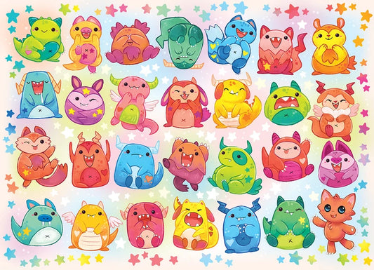 Little Monsters by Michelle Simpson, 350 Piece Random Cut Family Puzzle