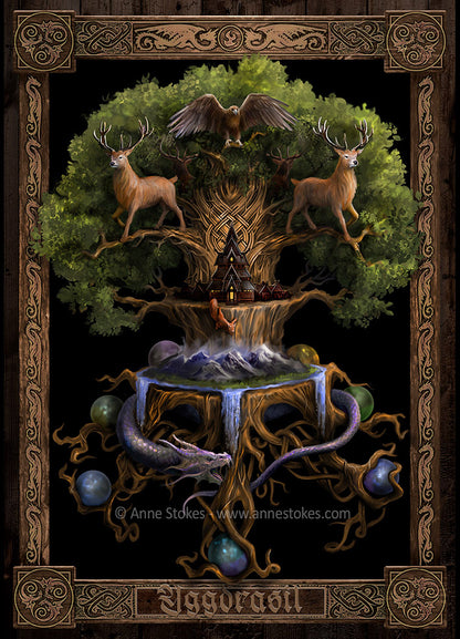 Yggdrasil  by Anne Stokes, Mini 89 Piece Wooden Puzzle