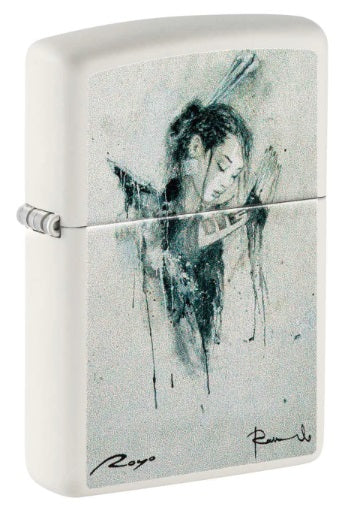 Zippo Lighter: Luis Royo Design, Oracion 3 - White Matte