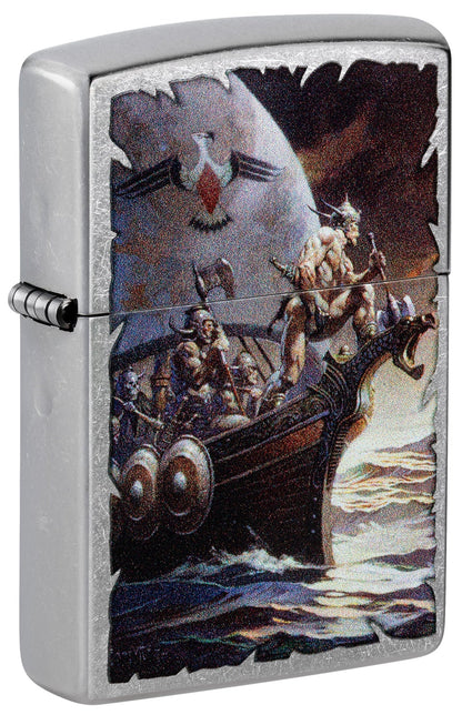 Zippo Lighter: Kane Golden Sea by Frank Frazetta - Street Chrome