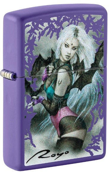 Zippo Lighter: Malefic Cover Art by Luis Royo - Purple Matte