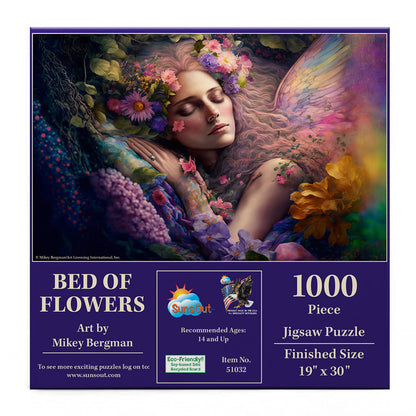 Bed of Flowers by Mikey Bergman, 1000 Piece Puzzle