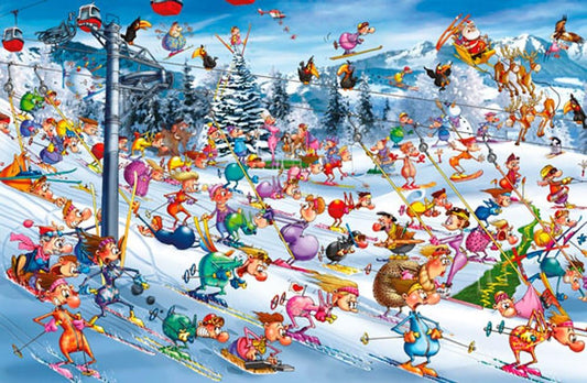 Christmas Skiing by Francois Ruyer, 1000 Piece Puzzle