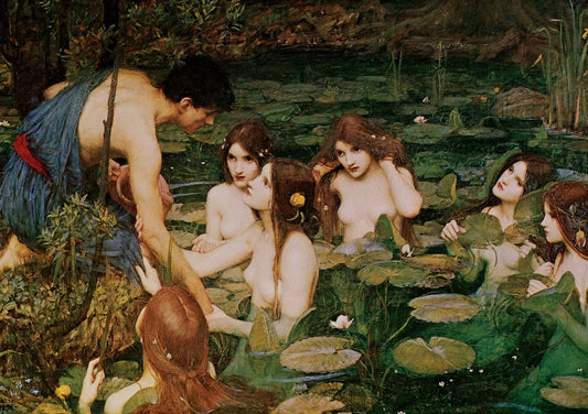 Hylas and the Nymphs 1896 af John William Waterhouse, 1500 brik puslespil