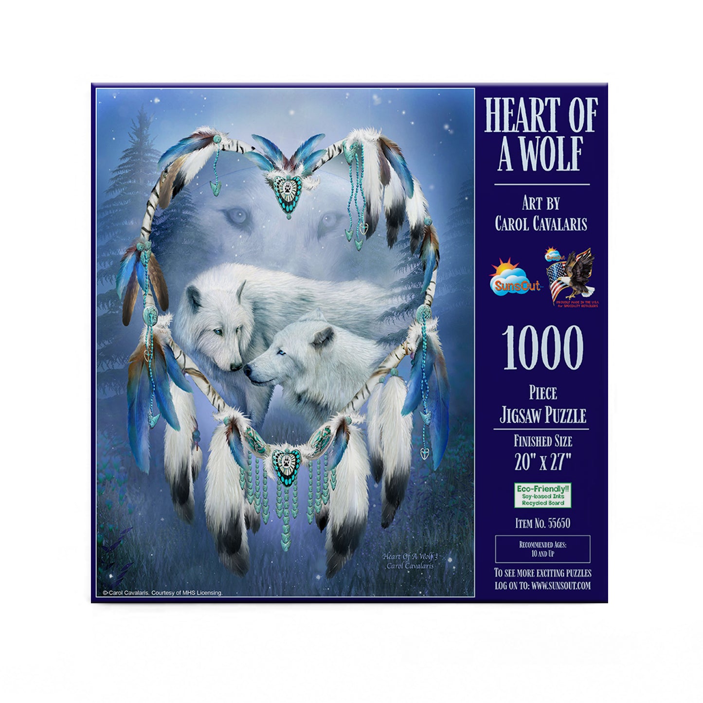 Heart of a Wolf by Carol Cavalaris, 1000 Jigsaw Puzzle