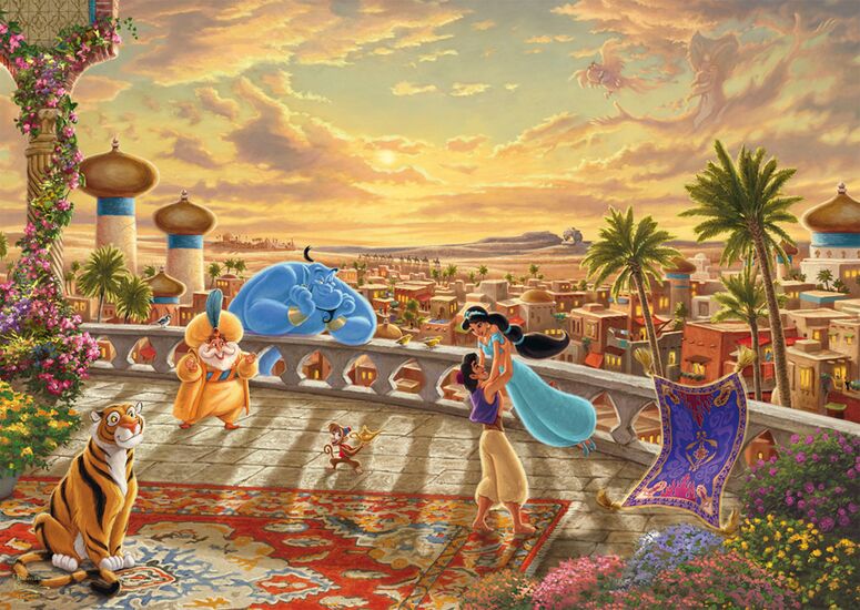 Jasmine Dancing in the Desert Sunset by Thomas Kinkade Studios, 1000 Piece Puzzle