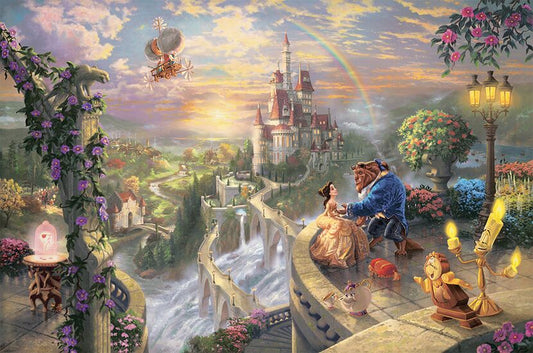 Beauty and the Beast Falling in Love by Thomas Kinkade, 1000 Piece Puzzle