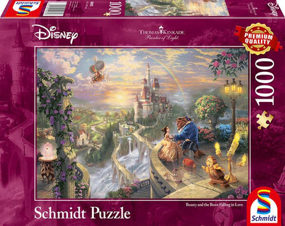 Beauty and the Beast Falling in Love by Thomas Kinkade, 1000 Piece Puzzle