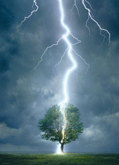 Lighting Striking Tree, 1000 Piece Puzzle