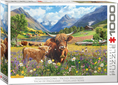 Highland Cows by Leann Kate, 1000 Piece Puzzle