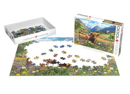 Highland Cows by Leann Kate, 1000 Piece Puzzle