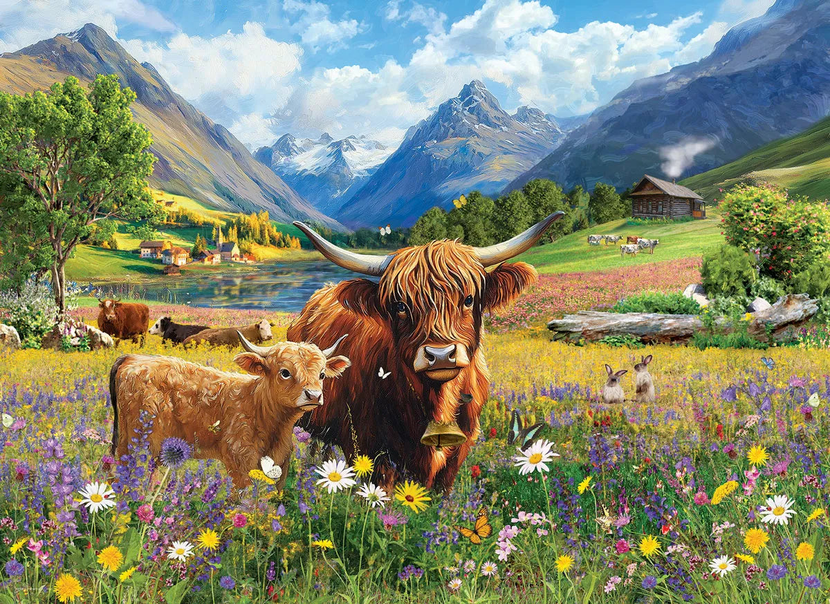 Highland Cows by Leann Kate, 1000 Piece Puzzle