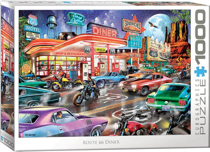Route 66 Diner by P.D. Moreno, 1000 Piece Puzzle