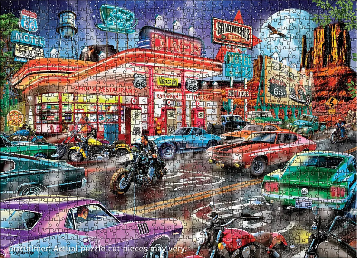 Route 66 Diner by P.D. Moreno, 1000 Piece Puzzle