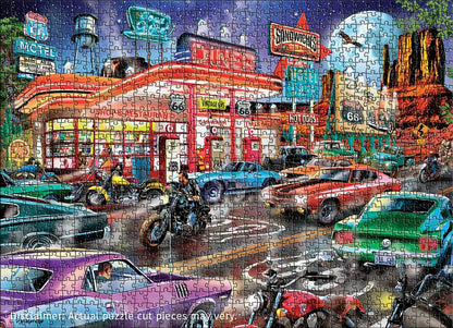 Route 66 Diner by P.D. Moreno, 1000 Piece Puzzle