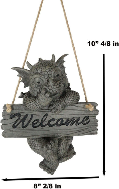 Welcome Garden Hanging Dragon, Figurine