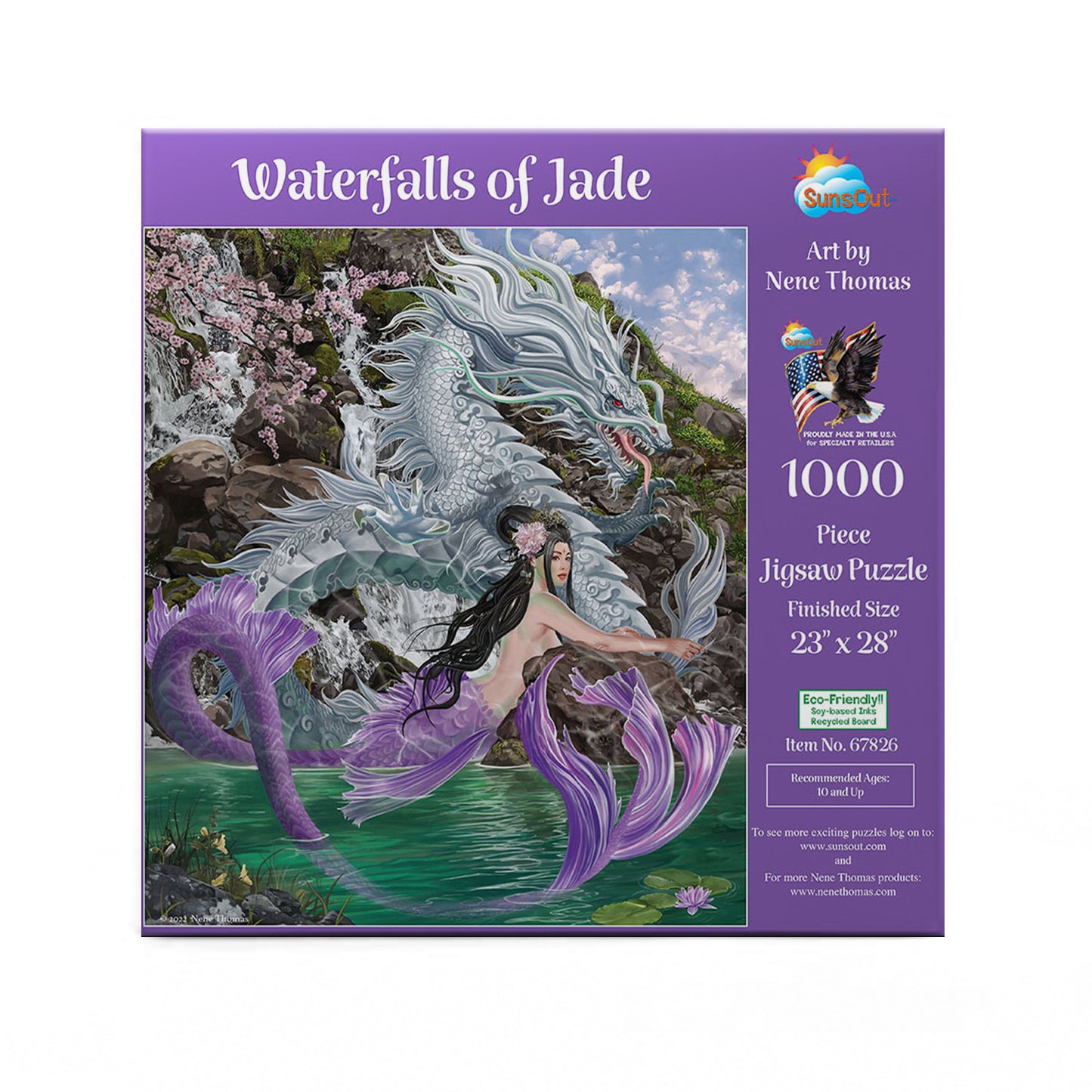 Watervallen van Jade door Nene Thomas, puzzel van 1000 stukjes