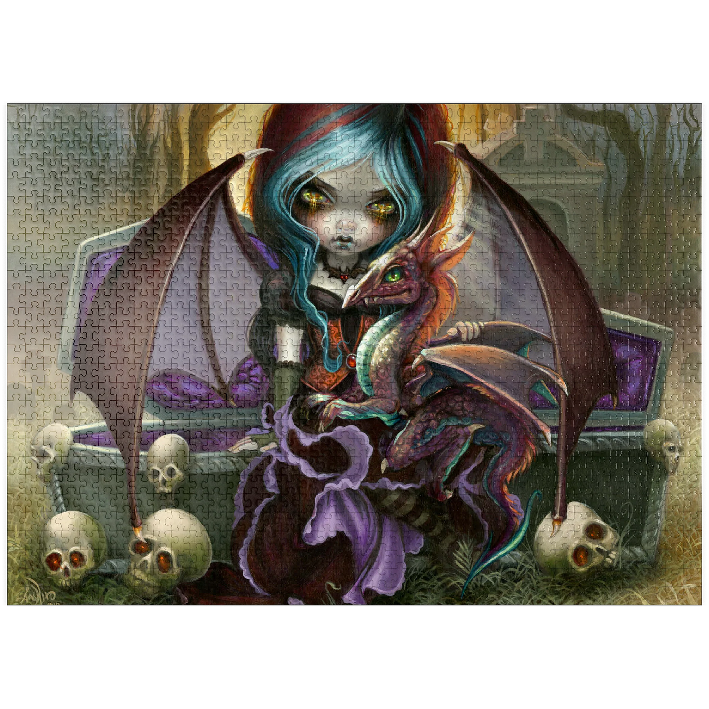Vampire Dragonling by Jasmine Becket-Griffith, 1000 Piece Puzzle