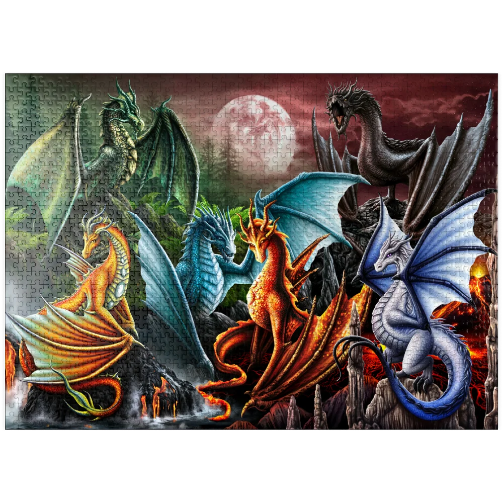 Dragon Moon Family by Sarah Richter, 1000 Piece Puzzle