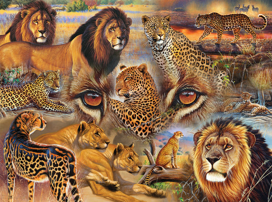 Big Cats of the Plains door Cynthie Fisher, puzzel van 500 stukjes