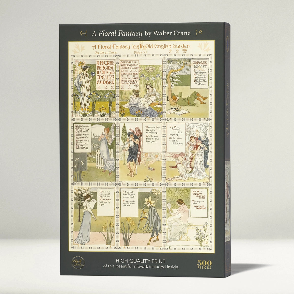 A Floral Fantasy By Walter Crane, 500 Piece Puzzle