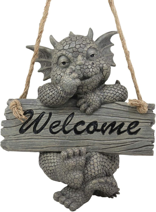 Welcome Garden Hanging Dragon, Figurine