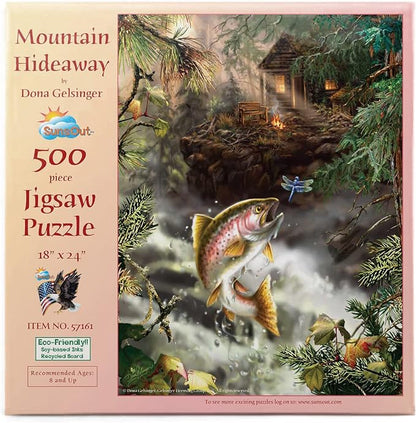 Mountain Hideaway by Dona Gelsinger, 500 Piece Puzzle