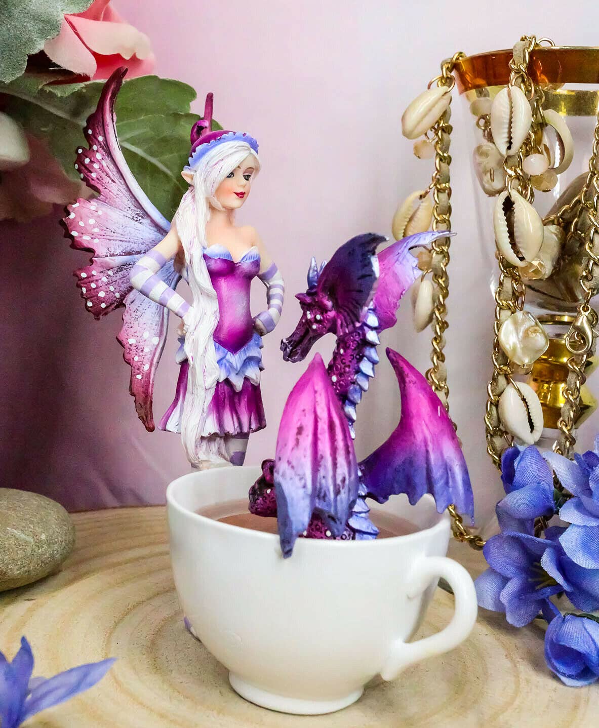 Cup Fairy with Dragon by Amy Brown, Figurine