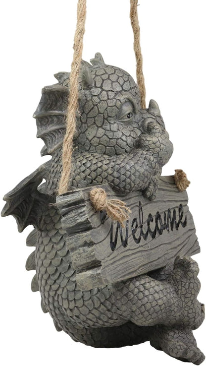 Welcome Garden Hanging Dragon, Figurine