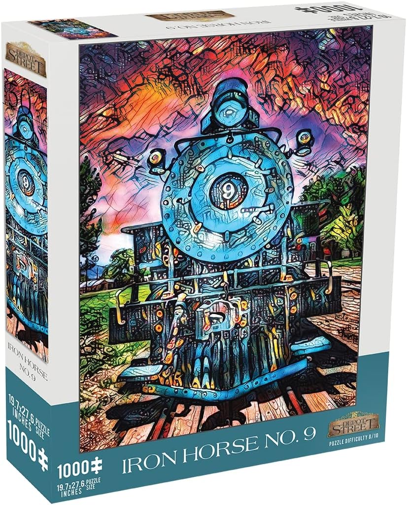 Iron Horse No. 9 Vintage Train Collector by Jim Begley, 1000 Piece Puzzle