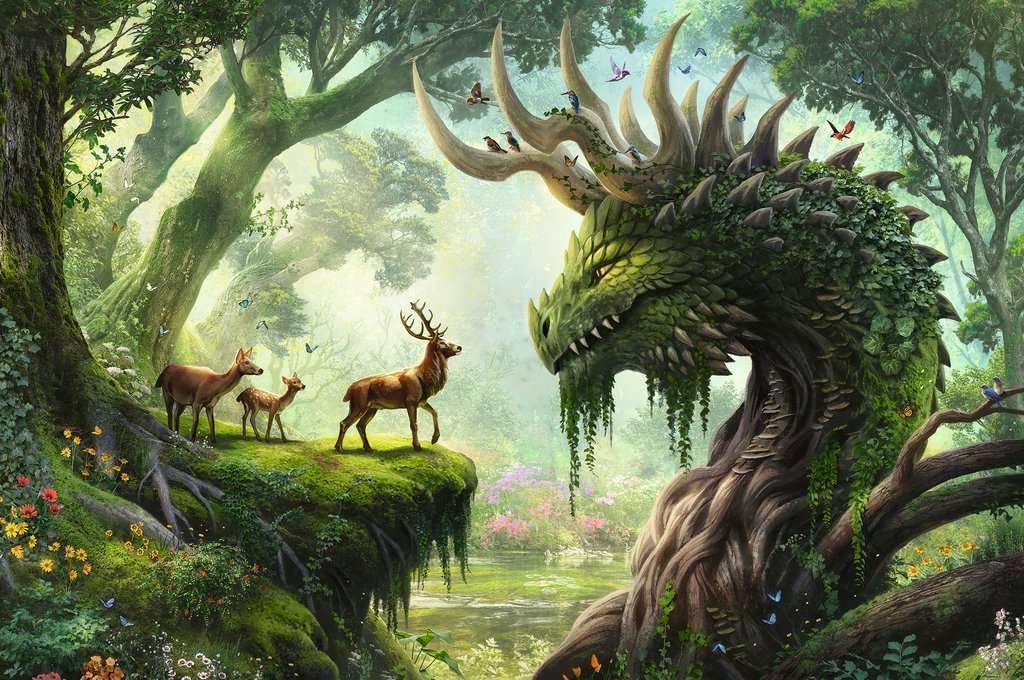 The Forest Dragon Awakes by Jonas Jödicke, 3000 Piece Puzzle
