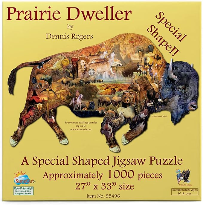 Prairie Dweller by Dennis Rogers, 1000 Piece Shaped Puzzle