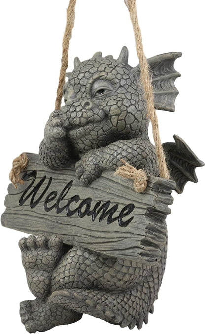 Welcome Garden Hanging Dragon, Figurine