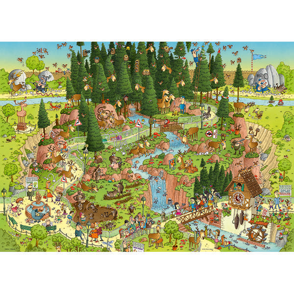 Funky Zoo - Black Forest Habitat by Marino Degano, 1000 Piece Puzzle