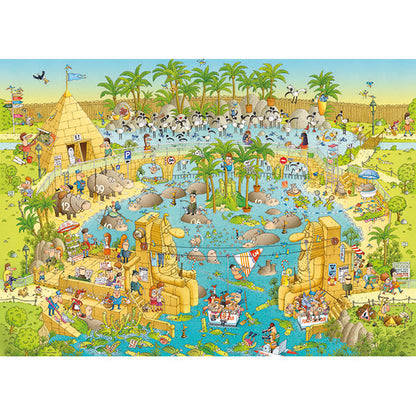 Funky Zoo - Nile Habitat by Marino Degano, 1000 Piece Puzzle