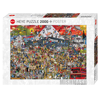 Mishmash - British Music History by Alex Bennet, 2000 Piece Puzzle