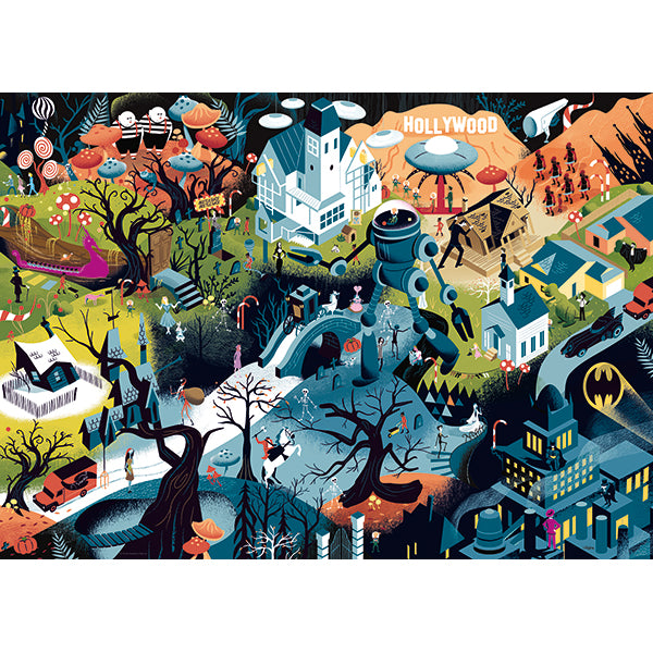 Movie Masters - Tim Burton Films by Alexandre Clérisse, 1000 Piece Puzzle