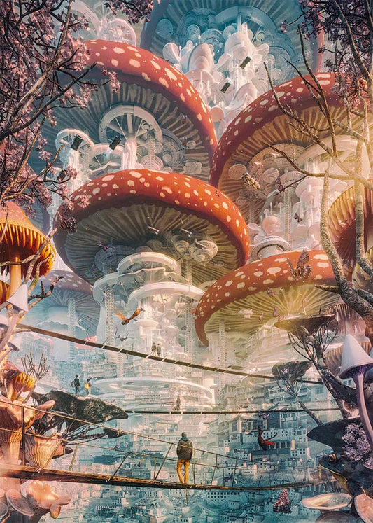 Future Cities - Shroomland by Gal Barken, 1000 Piece Puzzle