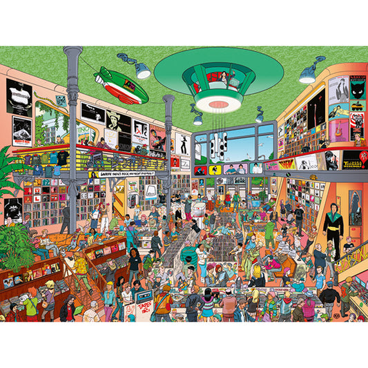 Record Store by Marc Herold, 1500 Piece Puzzle