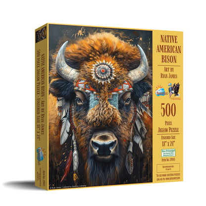 Native American Bison by Ryan James, 500 Piece Puzzle