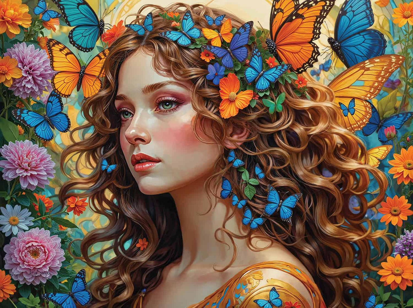 The Enchanted Garden Muse by Iris Sage, 1000 Piece Puzzle