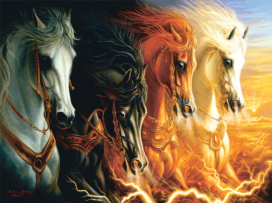 Four Horses of the Apocalypse by Sharlene Lindskog-Osorio, 1000 Piece Puzzle