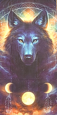 Dreamcatcher Wolf by Jonas Jödicke, Beach Towel