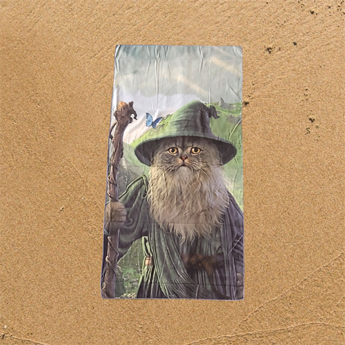 Catdalf by Vincent Hie, Beach Towel
