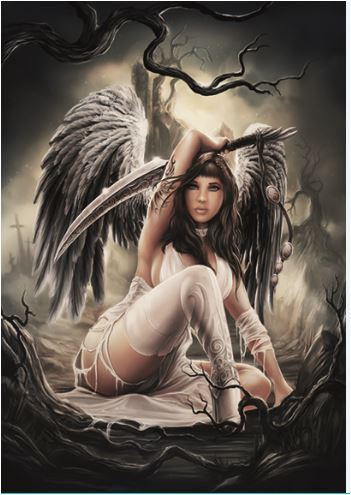 Angel Defender by Spiral, Textile Poster