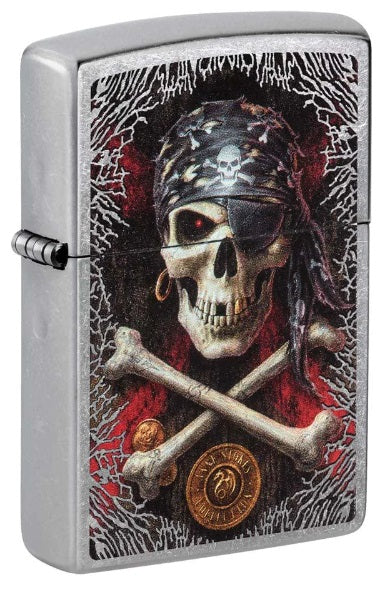 Zippo Lighter: Anne Stokes Pirate Skull - Street Chrome