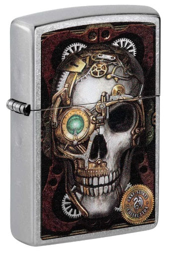 Zippo Lighter: Anne Stokes Steam Punk Skull - Street Chrome