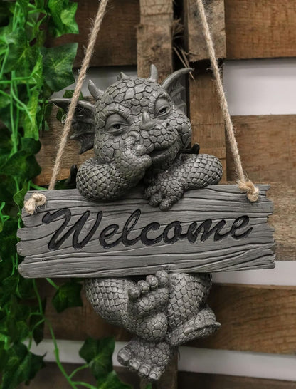 Welcome Garden Hanging Dragon, Figurine